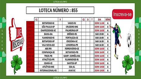 programação da loteca desta semana